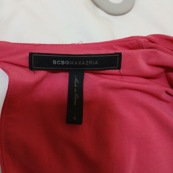 BCBGMAXAZRIA Dalton Cocktail Dress Women’s Size S Pink Bodycon Draped Open Back - Picture 4 of 9